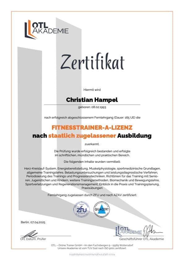 Vorschau A-Lizenz Fitness