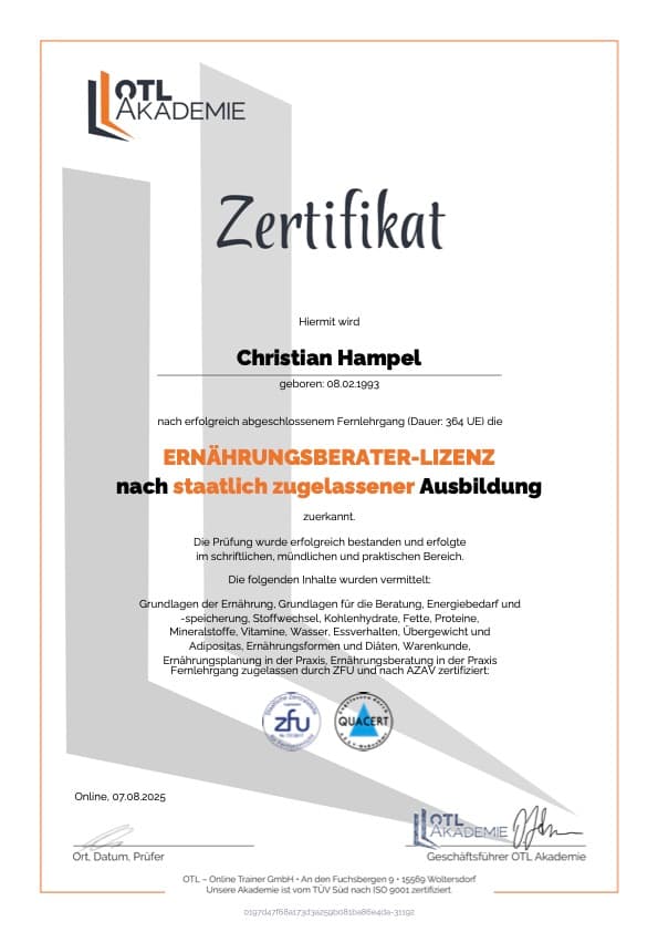 Vorschau Ernährungsberater Lizenz