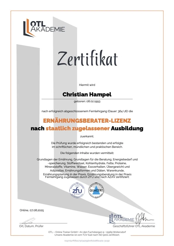 Vorschau Ernährungsberater Lizenz